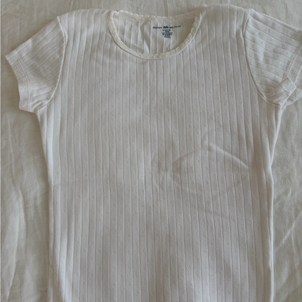 Brandy Melville pointelle tee